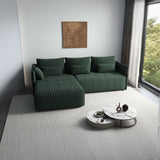 Colțar extensibil dumonde cu ladă de depozitare si sezut confortabil din spuma HR, Malta Ambience Verde II 235x185 cm