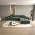 Colțar extensibil dumonde cu ladă de depozitare si sezut confortabil din spuma HR, Loana XL Ambience Verde II 335x185 cm Fabrica