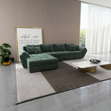Colțar extensibil dumonde cu ladă de depozitare si sezut confortabil din spuma HR, Loana XL Euphoria Verde 335x185 cm Fabrica