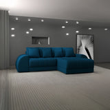 Colțar extensibil dumonde cu ladă de depozitare si sezut confortabil din spuma HR, Verona Enjoy Verde Petrol II 290x185 cm Fabrica