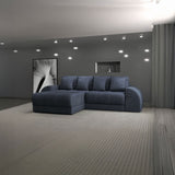 Colțar extensibil dumonde cu ladă de depozitare si sezut confortabil din spuma HR, Verona Enjoy Gri Antracit 290x185 cm Fabrica
