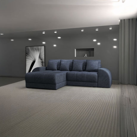 Colțar extensibil dumonde cu ladă de depozitare si sezut confortabil din spuma HR, Verona Enjoy Gri Antracit 290x185 cm Fabrica