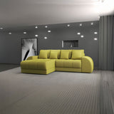Colțar extensibil dumonde cu ladă de depozitare si sezut confortabil din spuma HR, Verona Enjoy Verde 290x185 cm Fabrica