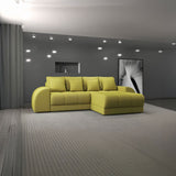 Colțar extensibil dumonde cu ladă de depozitare si sezut confortabil din spuma HR, Verona Enjoy Verde II 290x185 cm Fabrica