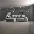 Colțar extensibil dumonde cu ladă de depozitare si sezut confortabil din spuma HR, Verona Enjoy Gri 290x185 cm Fabrica