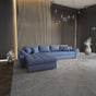 Colțar extensibil dumonde cu ladă de depozitare si sezut confortabil din spuma HR, Loana XL Enjoy Albastru 335x185 cm Fabrica