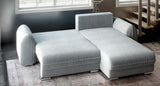 Colțar extensibil dumonde cu ladă de depozitare si sezut confortabil din spuma HR, Denver Zoom Gri Mint 275x185 cm II Fabrica