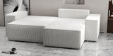 Colțar extensibil dumonde cu ladă de depozitare si sezut confortabil din spuma HR, Dream Zoom Gri 290x185 cm II Fabrica