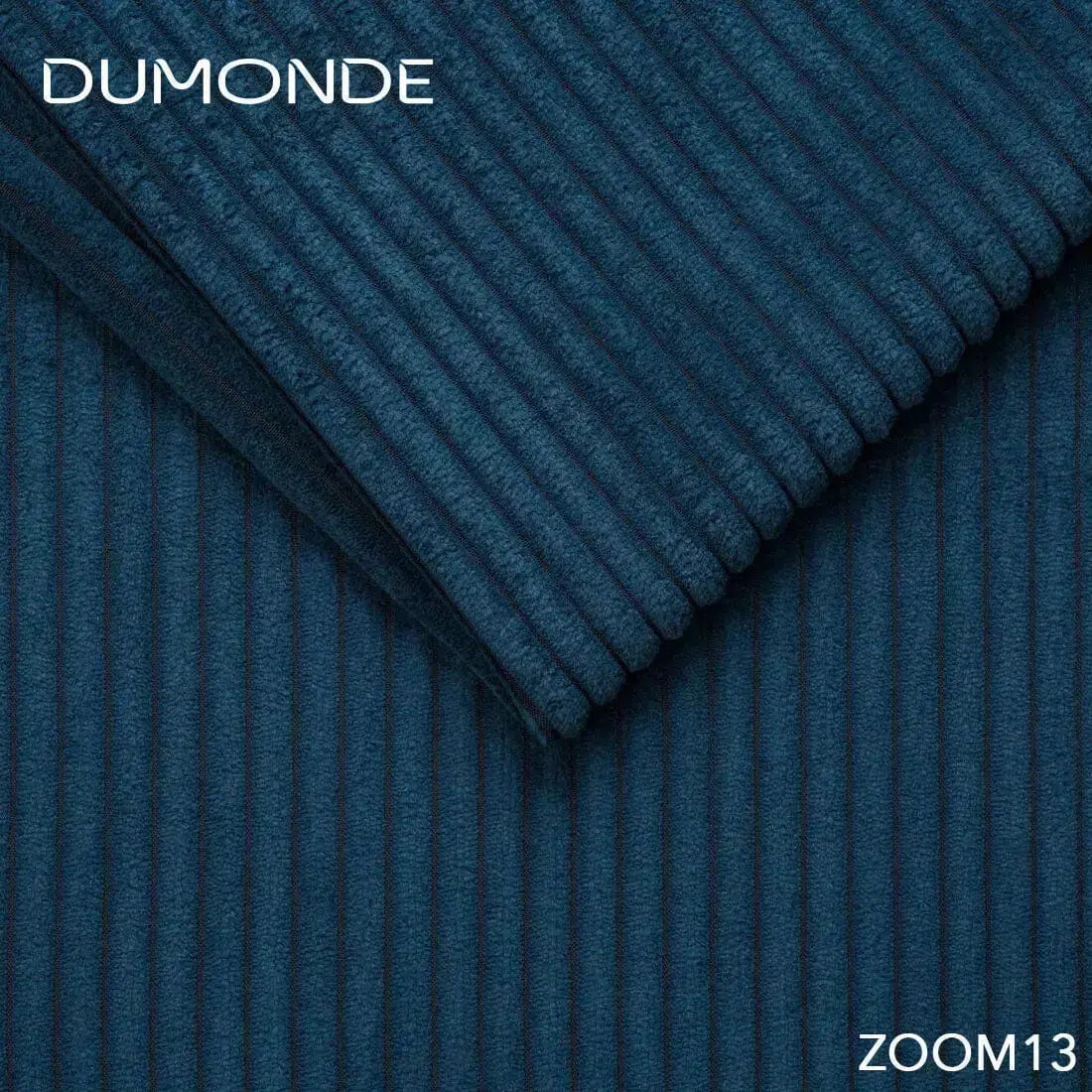 Colțar extensibil dumonde cu ladă de depozitare si sezut confortabil din spuma HR, Loana Zoom Blue 270x185 cm