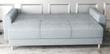 Canapea extensibilă dumonde cu ladă de depozitare si sezut confortabil din spuma HR, Kronos Zoom Gri Mint 210x100 cm fabrica
