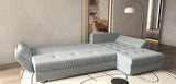Colțar extensibil dumonde cu ladă de depozitare si sezut confortabil din spuma HR, Loana XL Zoom Gri 335x185 cm Fabrica