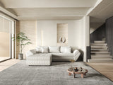Colțar extensibil dumonde cu ladă de depozitare si sezut confortabil din spuma HR, Loana Gri Zoom 270x185 cm Fabrica