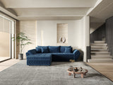 Colțar extensibil dumonde cu ladă de depozitare si sezut confortabil din spuma HR, Loana Bleumarin Zoom 270x185 cm Fabrica