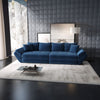 Canapea extensibilă dumonde cu ladă de depozitare si sezut confortabil din spuma HR, Loana Zoom Albastru 300x100 cm Fabrica