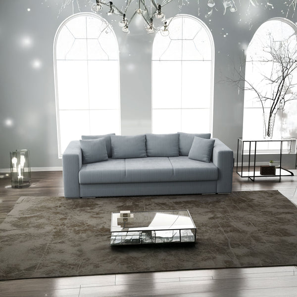 Canapea extensibilă dumonde cu ladă de depozitare Gloria Zoom Grey 240x100 cm