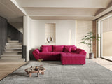 Colțar extensibil dumonde cu ladă de depozitare si sezut confortabil din spuma HR, Loana Bordeaux Zoom II 270x185 cm Fabrica